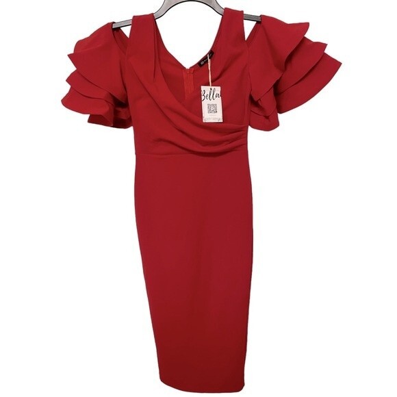 Bella Barnett Flared Sleeve Cut-Off Dress